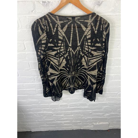 Nic + Zoe Women's Open Front Cardigan Sweater Long Sleeve Black Size Medium - Picture 2 of 5